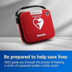 HeartStart OnSite AED wall sign improving visibility in public spaces