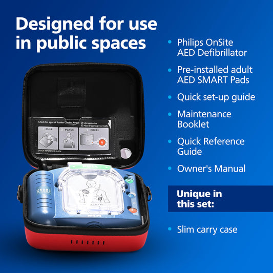 HeartStart OnSite carry case enabling portable access during emergencies.