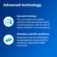 HeartStart voice prompts mirror real devices to boost familiarity.