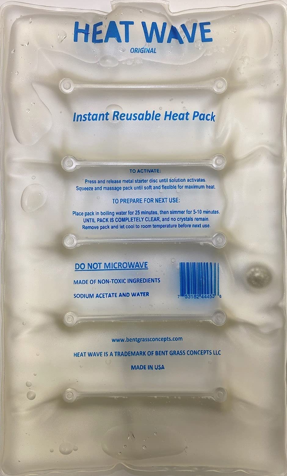 Heat Wave Clear 2-Pack activation close-up shows instant heat start.