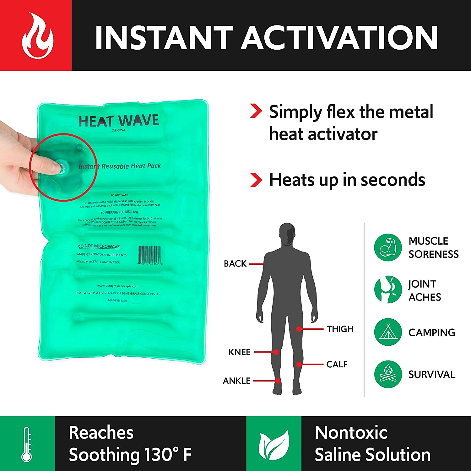 Heat Wave Clear 2-Pack neck and shoulder use for targeted warmth.