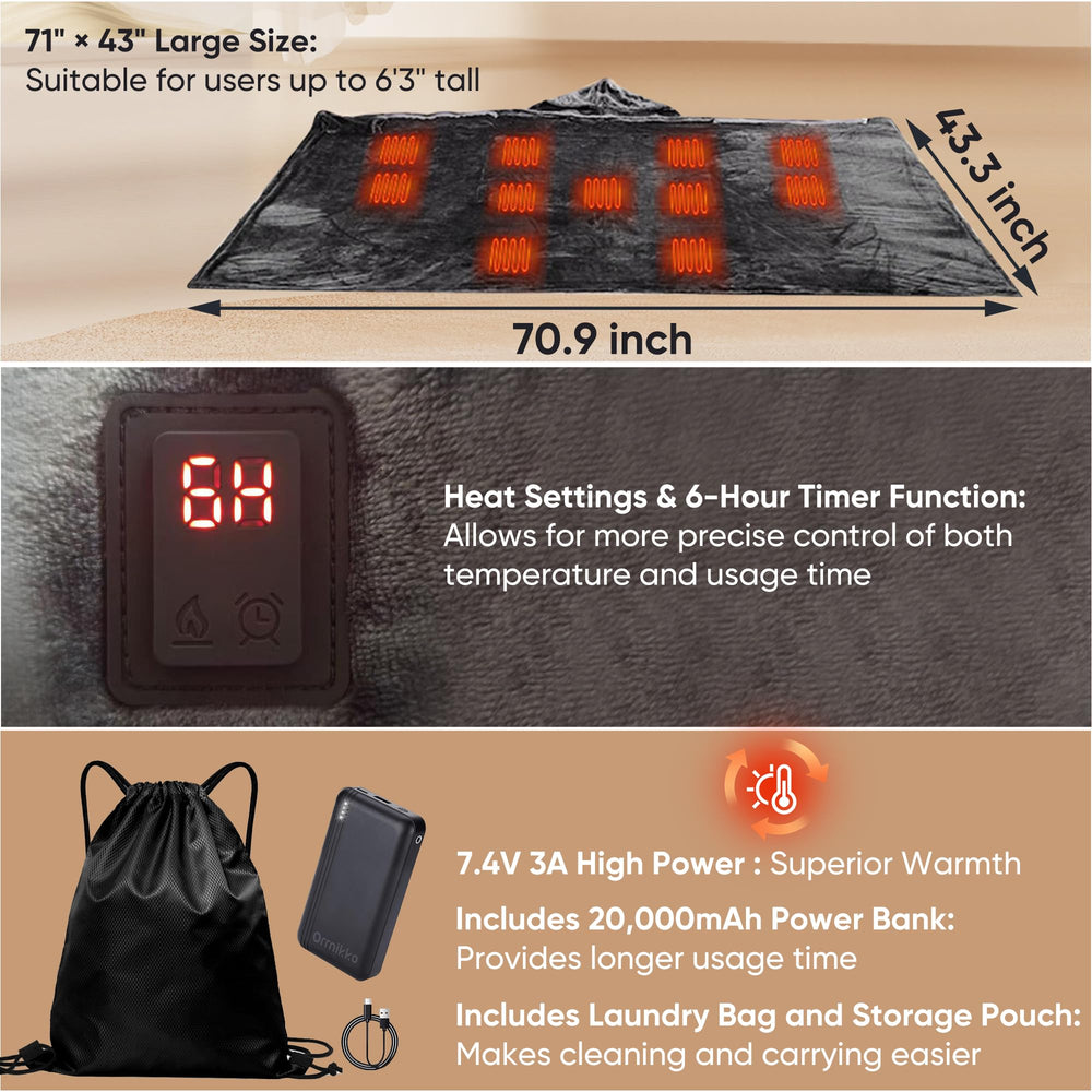 HeatNest offers three heat settings for customized comfort