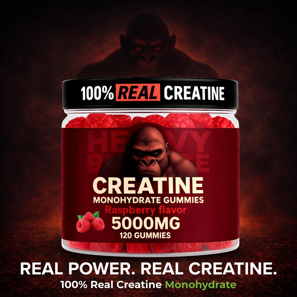 Heavy Balance gummies in gym bag for travel-friendly supplementation