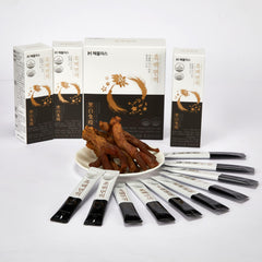 HEBLIS black ginseng honey stick packaging highlights premium ginseng for daily energy.