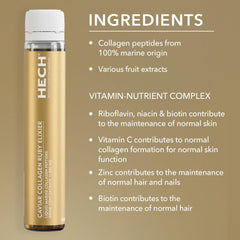HECH Caviar Collagen Ruby Elixier caviar icon signals premium marine ingredients in the formula.