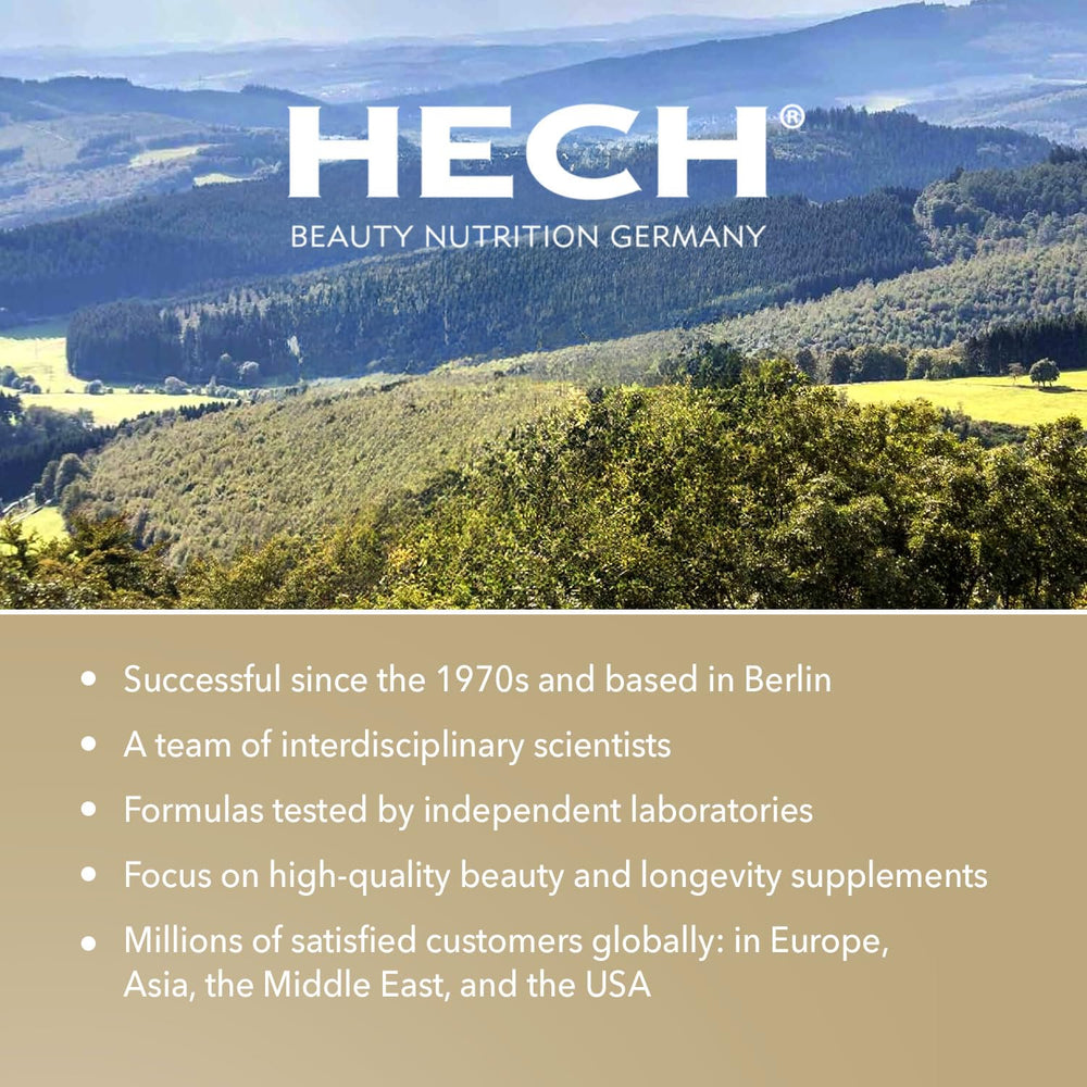 HECH Caviar Collagen Ruby Elixier graphic highlights the nine Vita-Mineral nutrients.