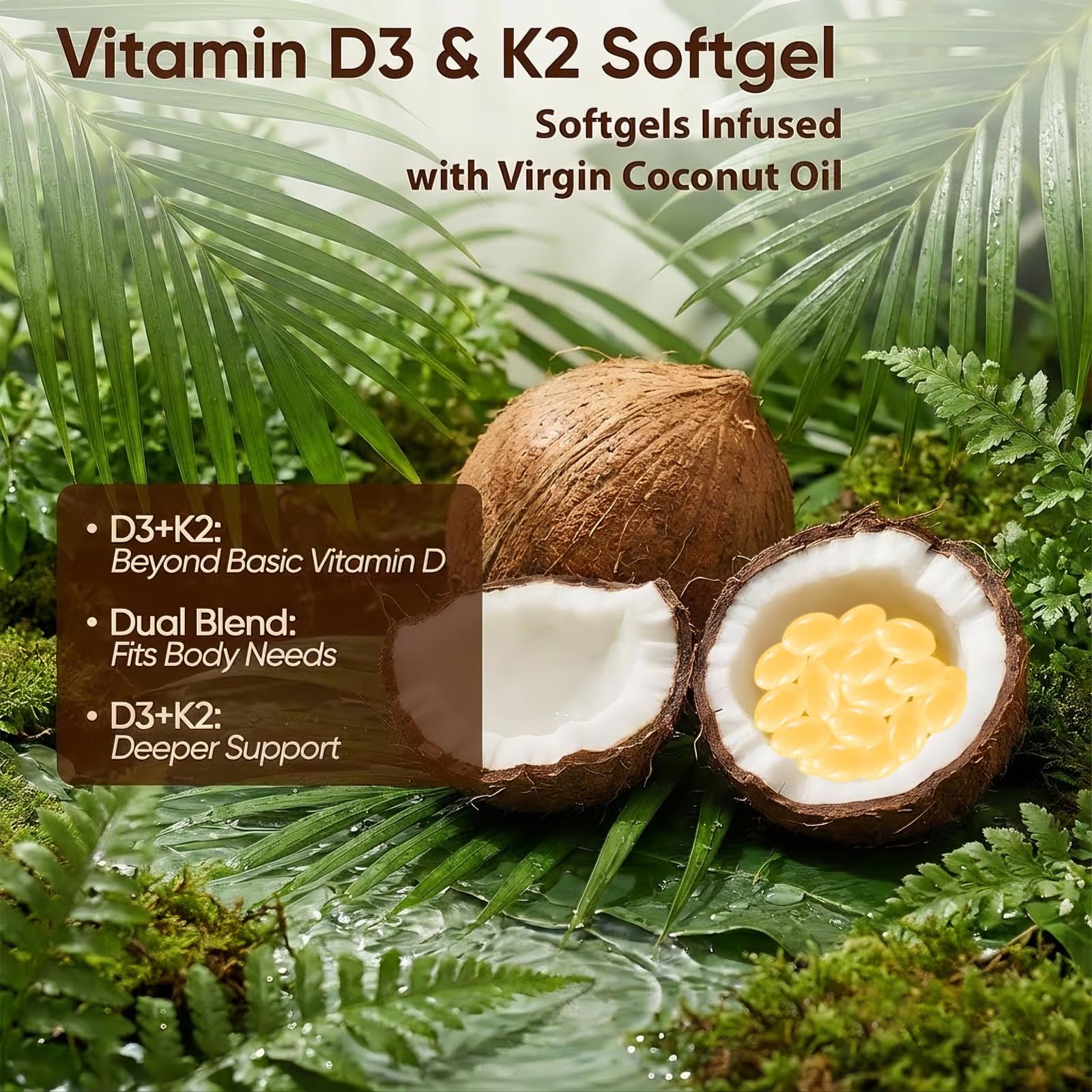 Packaging highlights MK-7 200 mcg for calcium guidance by Heidelux Real Good Essentials.