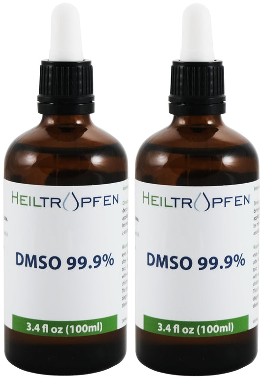 Heiltropfen DMSO bottle with dropper for precise dosing.
