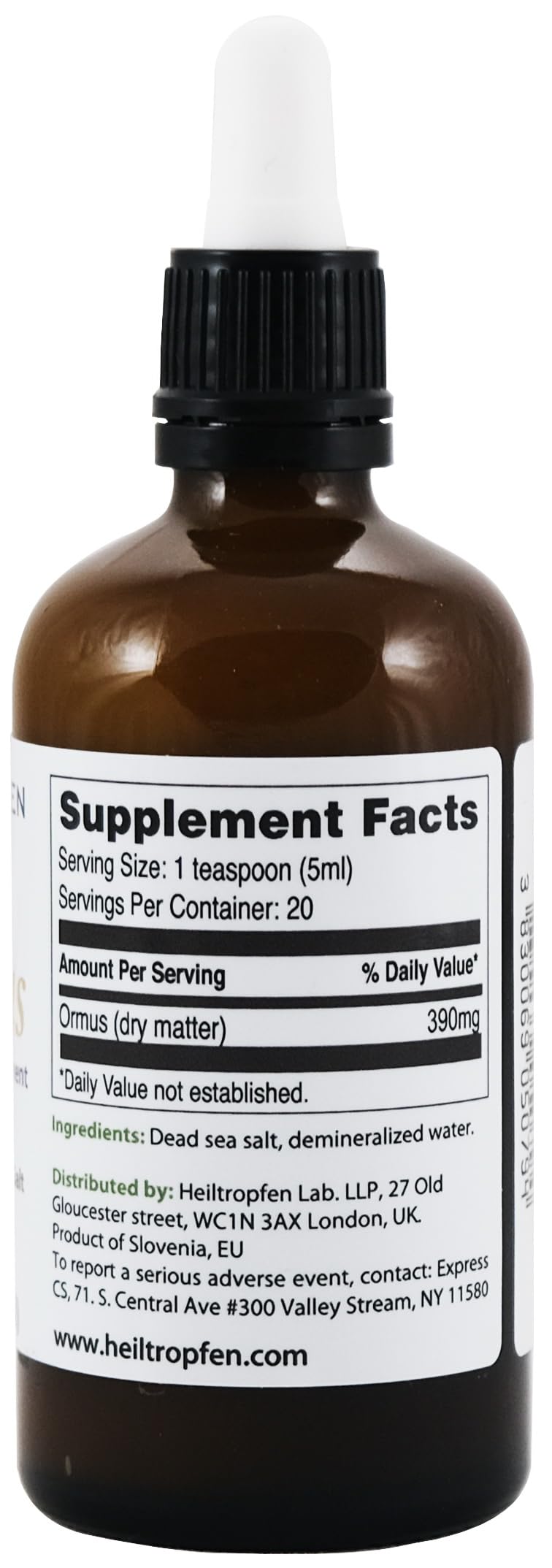 Heiltropfen Ormus third-party test certificate demonstrates purity commitment.