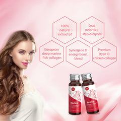 Lifestyle shot showing shine and vitality from Heivy collagen drink