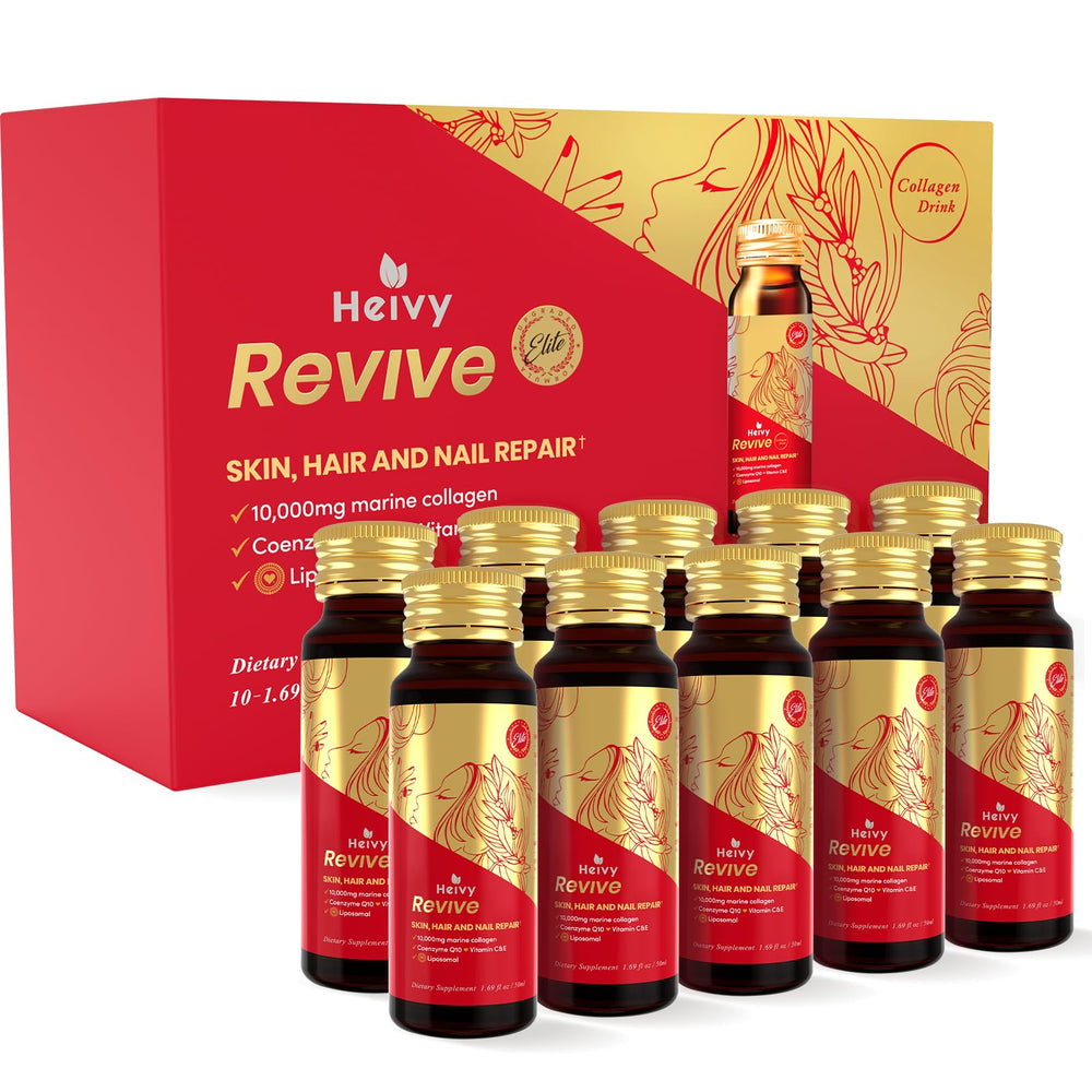 Heivy Liposomal Liquid Collagen bottle front view for daily beauty support.