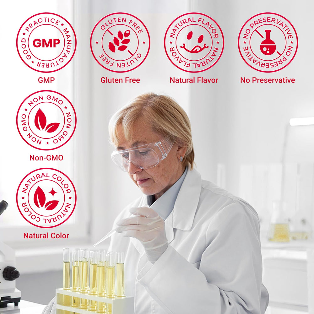 Heivy Liposomal Liquid Collagen ingredients panel with patent and vitamins.