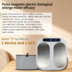 Heleyme Terahertz P90 Plus+ foot massager side view showing ergonomic design for home use