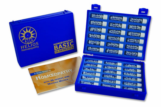 Helios Homeopathy 36-kit cover, compact and travel-ready.