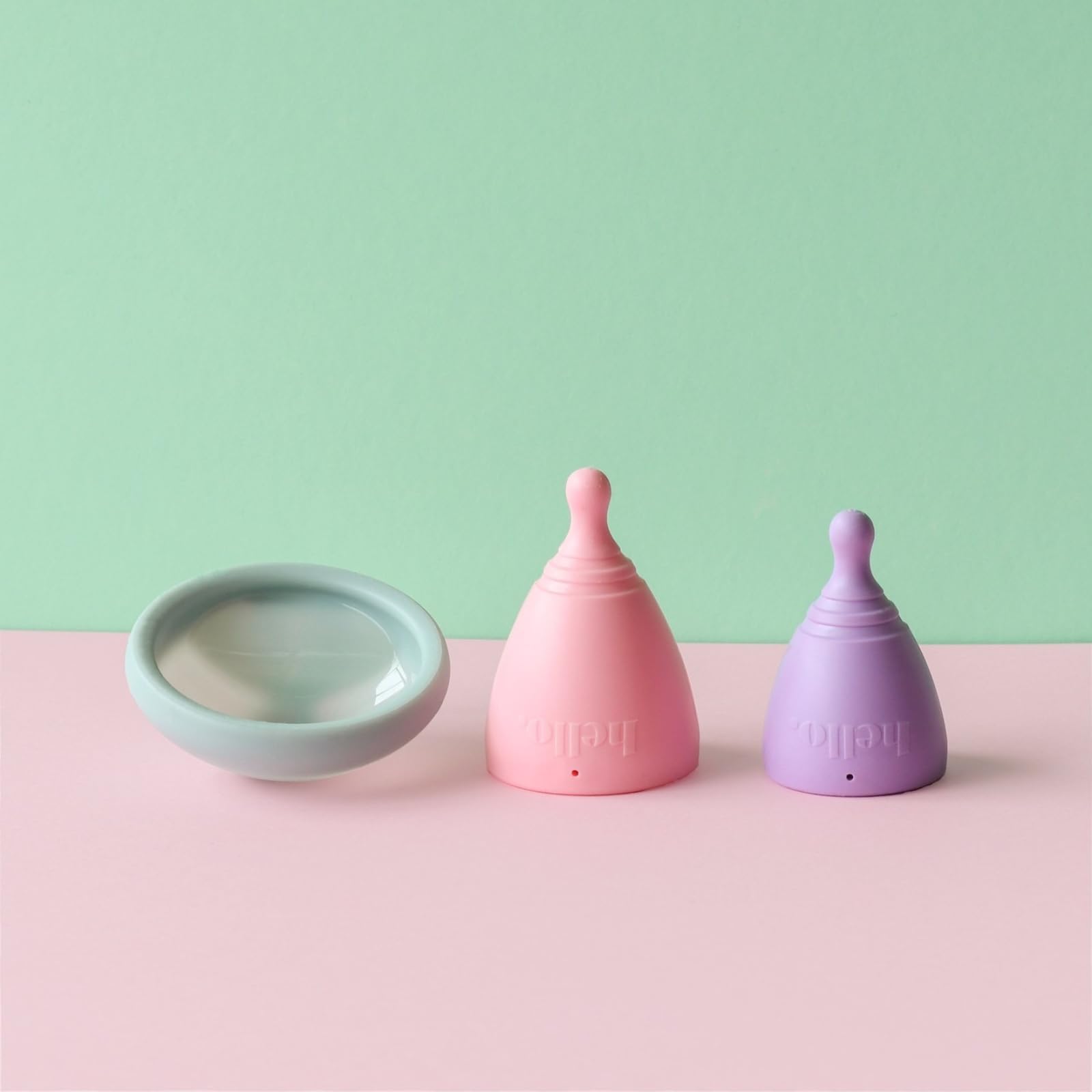 Hello Period average cervix cup capacity demo highlights 17 ml for extended wear.