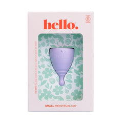 Hello Period average cervix cup packaging highlights eco-friendly packaging for sustainable care.