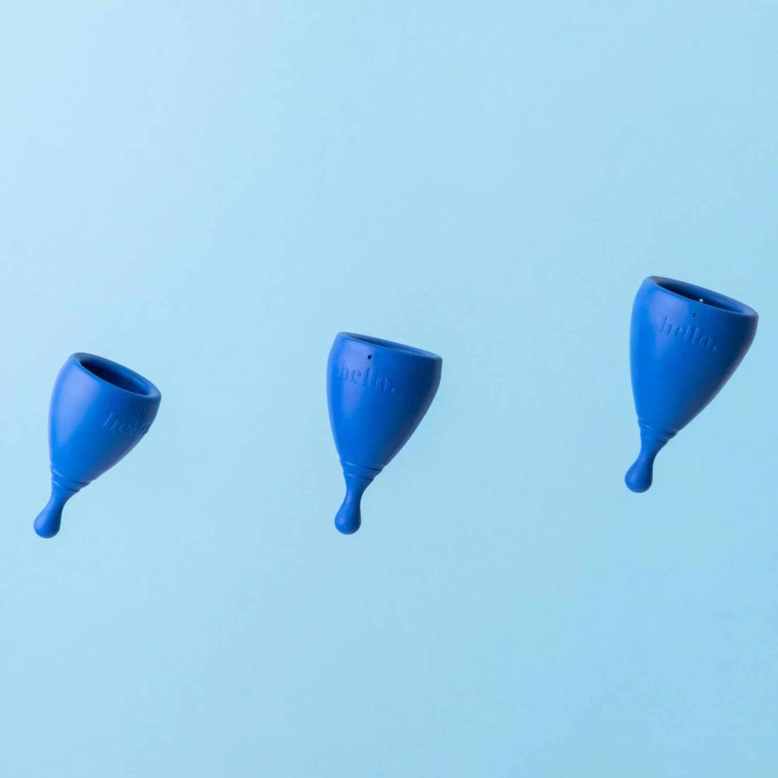 Hello Period Cup holds 19.5 ml for longer wear.