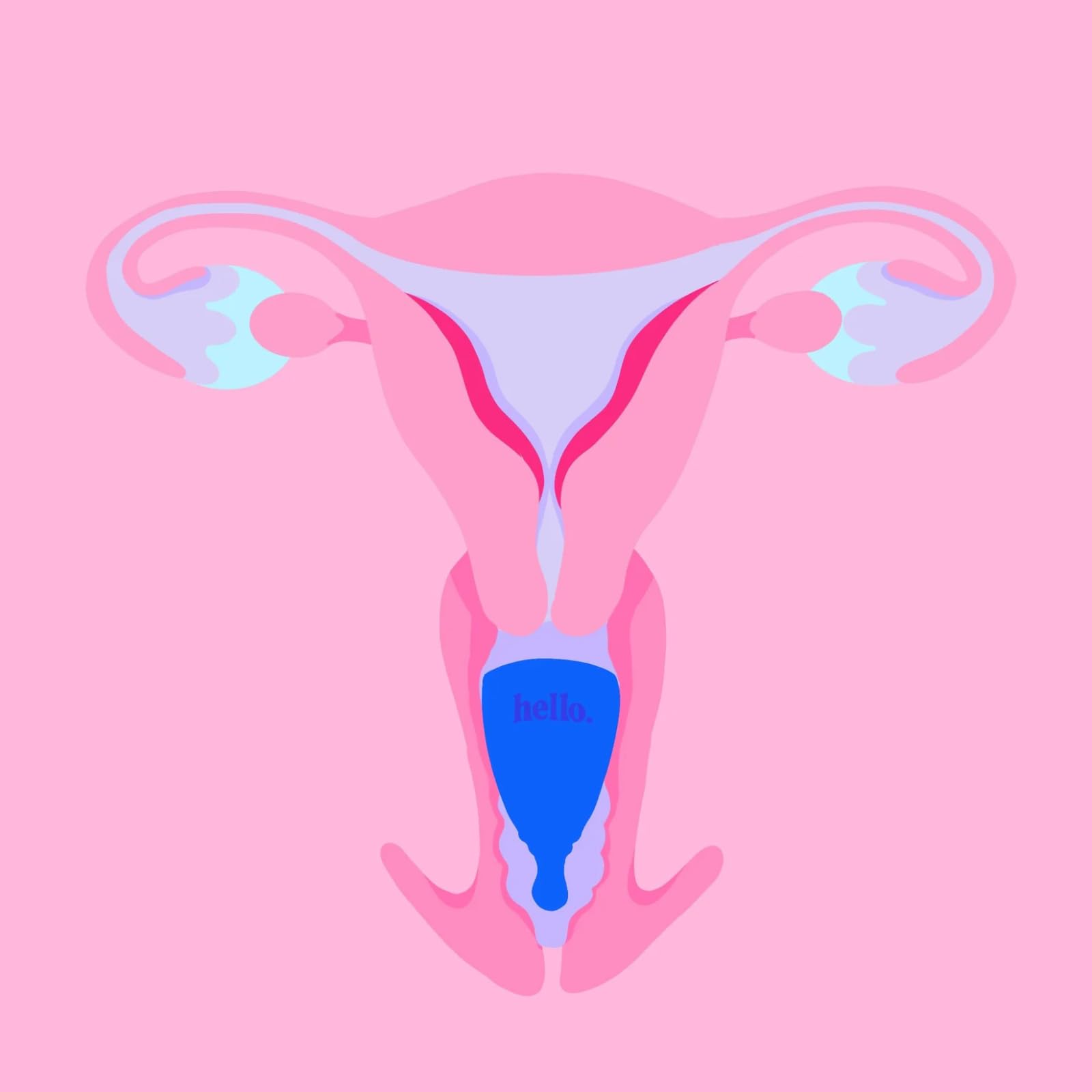 Hello Period Cup soft flexible material offers comfortable all-day wear.
