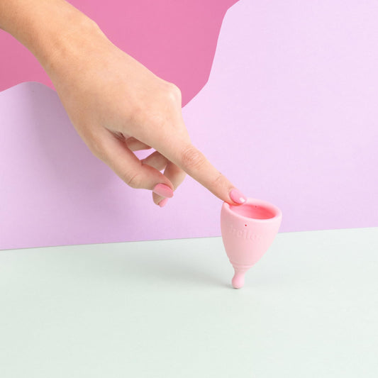 Hello Period soft flexible cup adapts to body for comfortable wear
