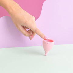 Hello Period soft flexible cup adapts to body for comfortable wear