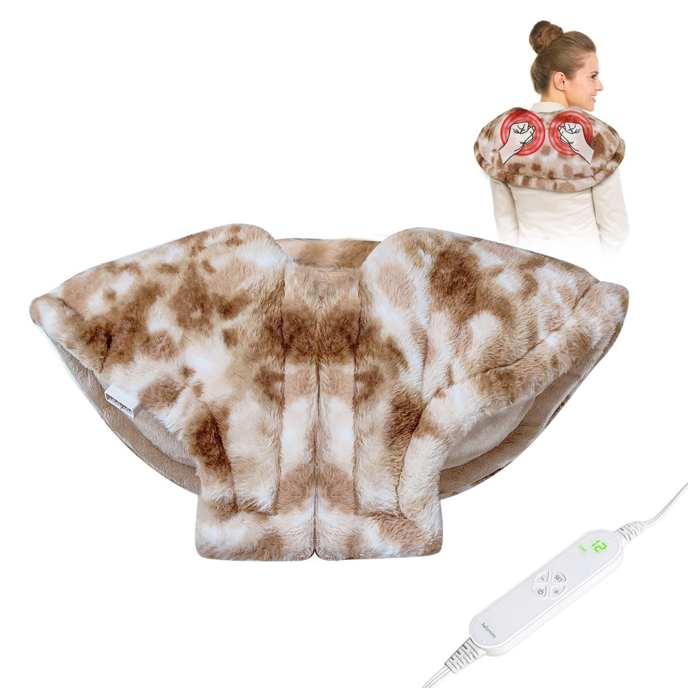 HELLOMOTO electric heating pad for back and shoulder, full view for targeted relief.