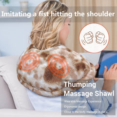 HELLOMOTO electric heating pad massage mode close-up, showing percussive settings for soothing tension.