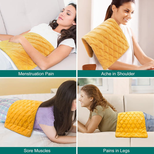 HELLOMOTO weighted heating pad 12x24 on bed provides full back coverage.