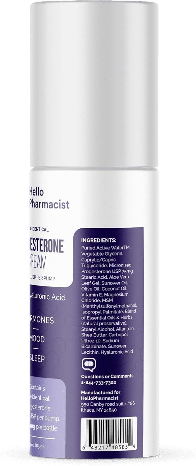 HelloPharmacist Progesterone Cream supports smooth daily application.