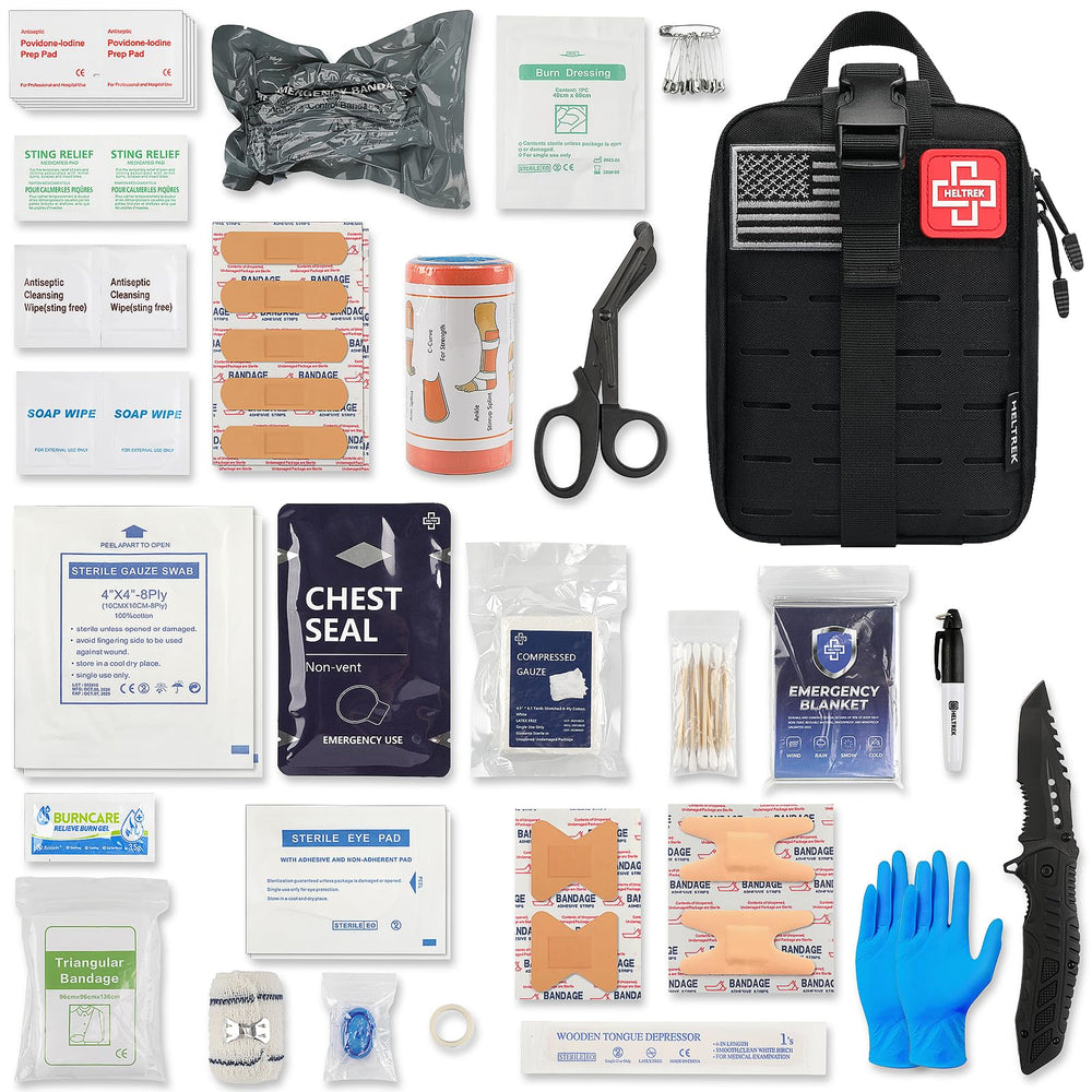 Heltrek Trauma Kit compact front view showing ready-to-grab supplies