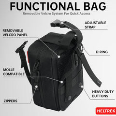 Heltrek Trauma Kit grab and go panel open for instant access