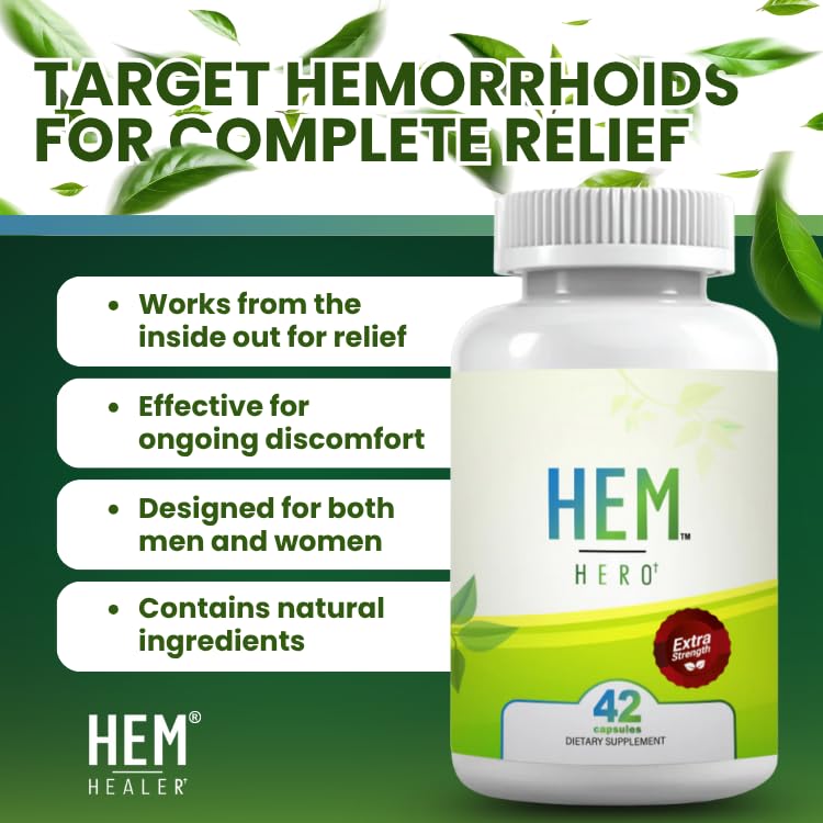 Hem Healer Citrus Extract illustration emphasizing circulation support.