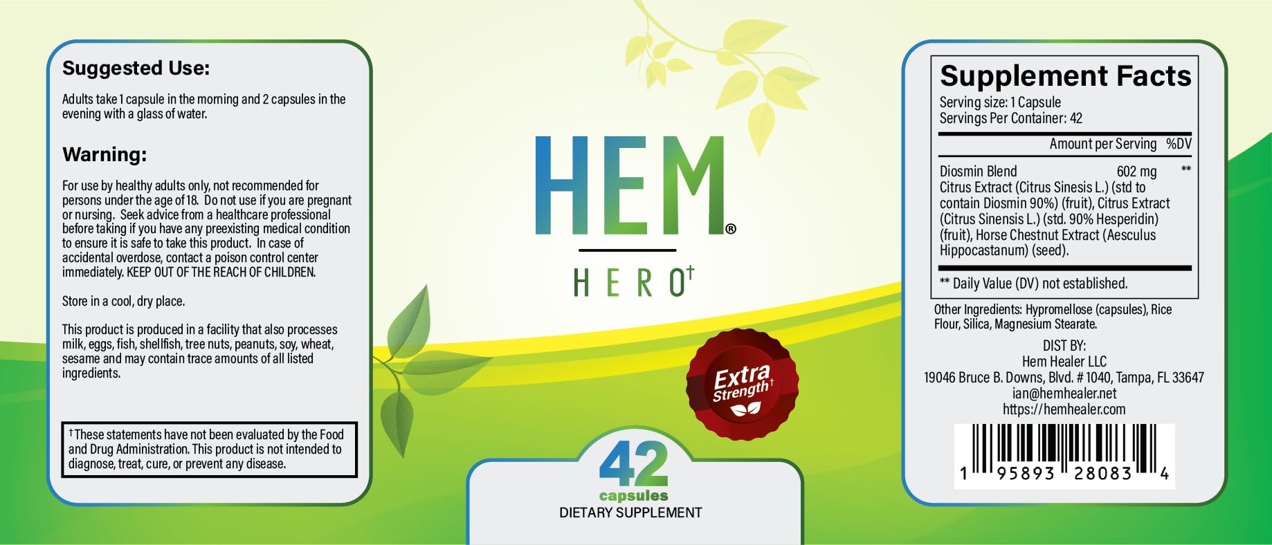 Hem Healer Hem Hero capsules close-up highlighting vegetarian formula for comfortable use.
