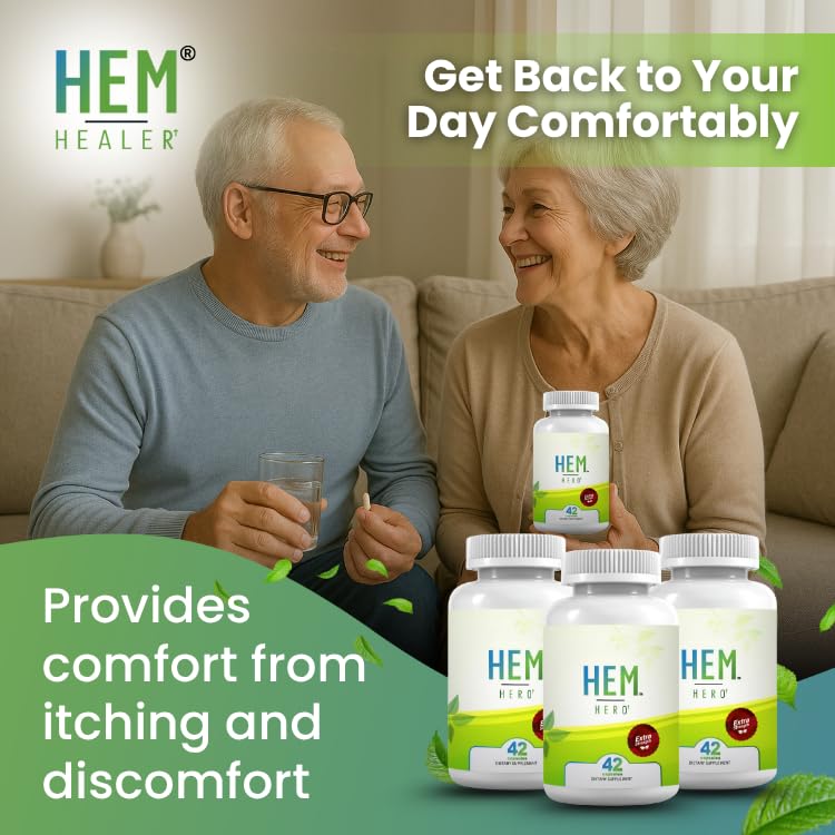Hem Healer Hem Hero packaging and insert outlining natural ingredients.