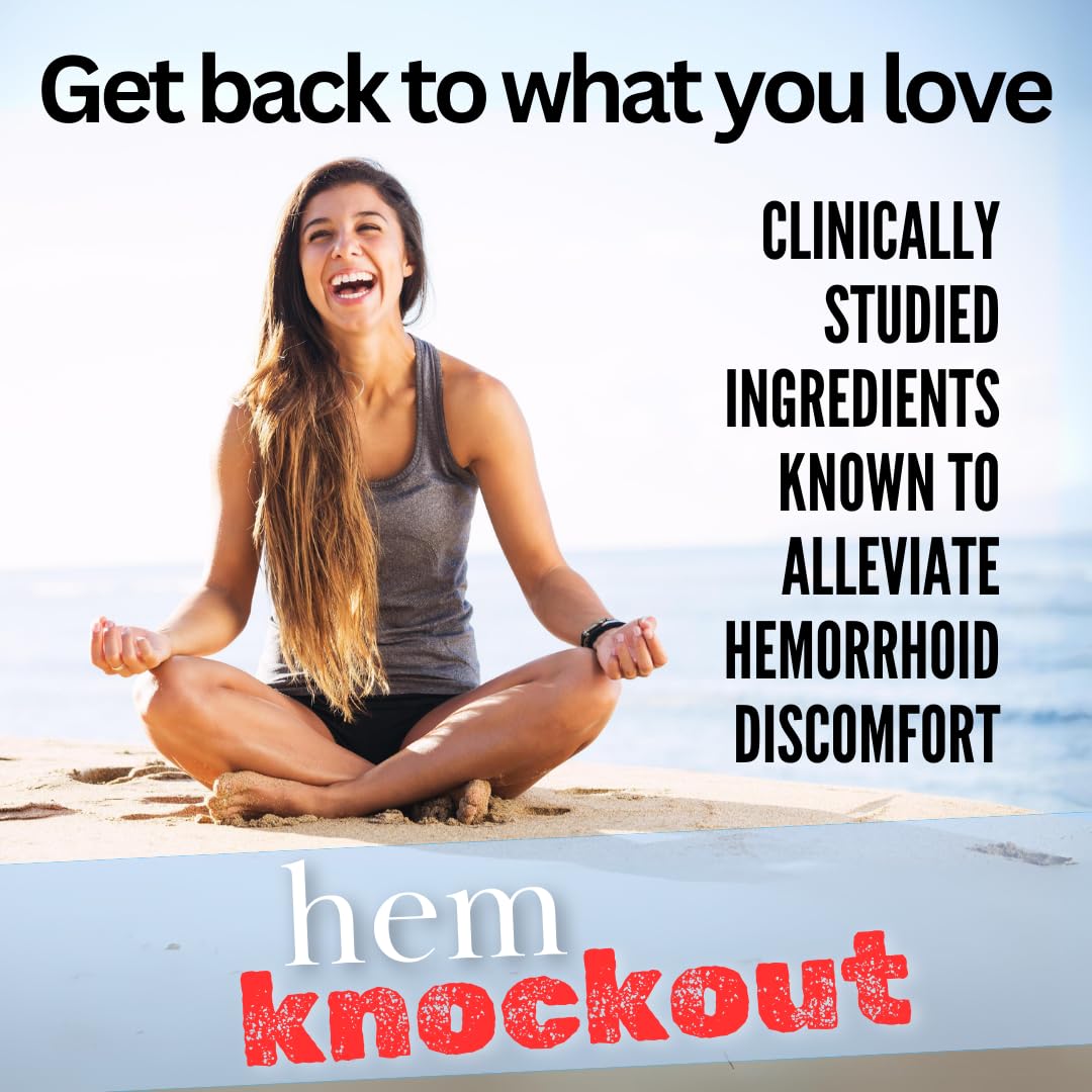 Hem Knockout label on the front signaling a clean, natural formula for vein support