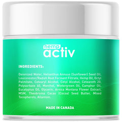 HEMPACTIV best-value 4oz jar for longer use per ounce.