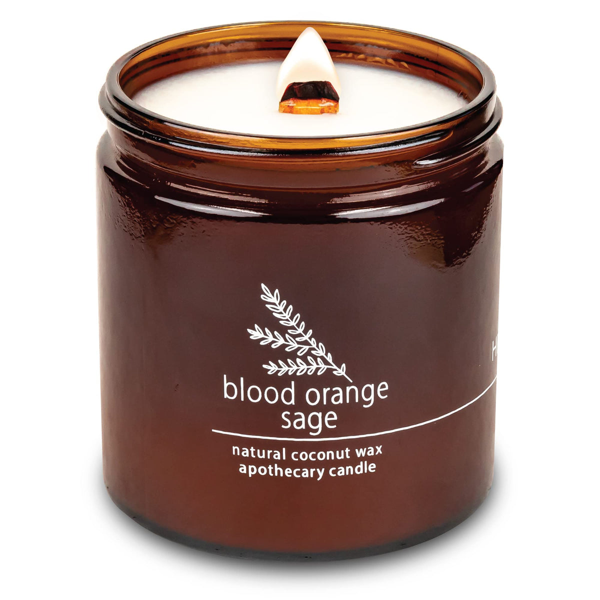 Hemlock Park crackling wood wick candle creating cozy ambiance