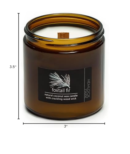 Hemlock Park Foxtail Fir candle creates warm room ambience.