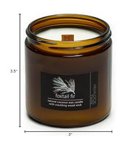 Hemlock Park Foxtail Fir candle creates warm room ambience.