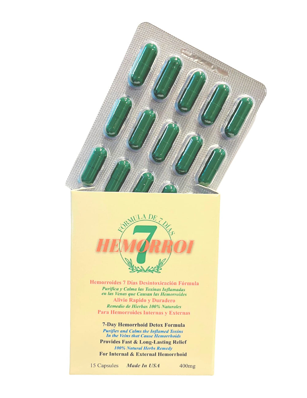 HemorRelief natural ingredients artwork depicting plant extracts