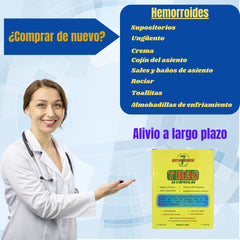 HemorRelief packaging box highlighting quality and USA made standards