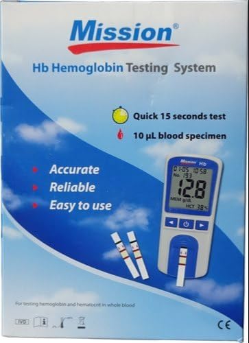 Hemotouch Mission Acon hemoglobin glucometer front view for quick home readings