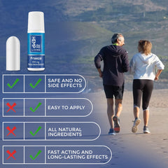 HEMP LIVING Freeze Roll-On packaging front shows convenient roll-on design.
