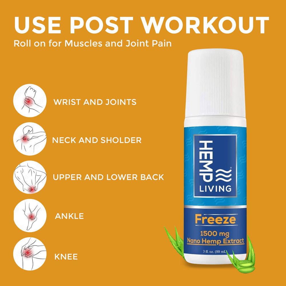 Arnica and aloe visible in the HEMP LIVING formula