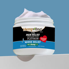 Hempvana Platinum Nerve Relief Cream on ankle area for foot comfort
