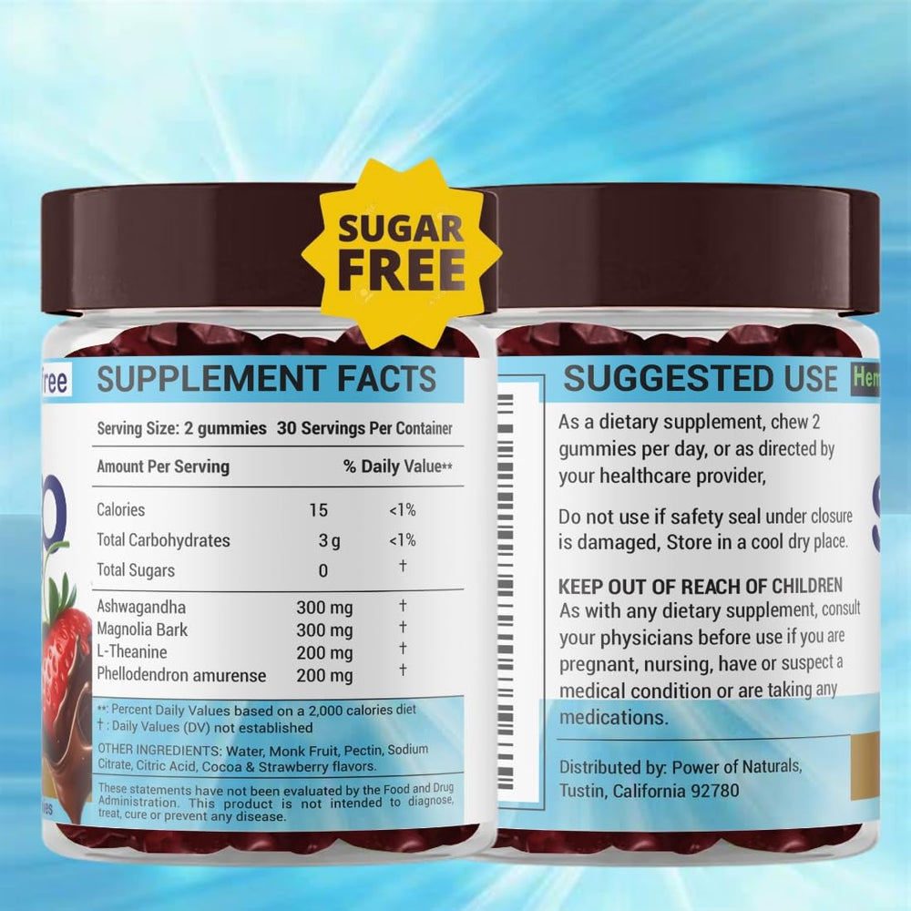Cocoa flavor gummies from HEMPWAY sleep aid presenting a tasty, sugar-free bedtime treat