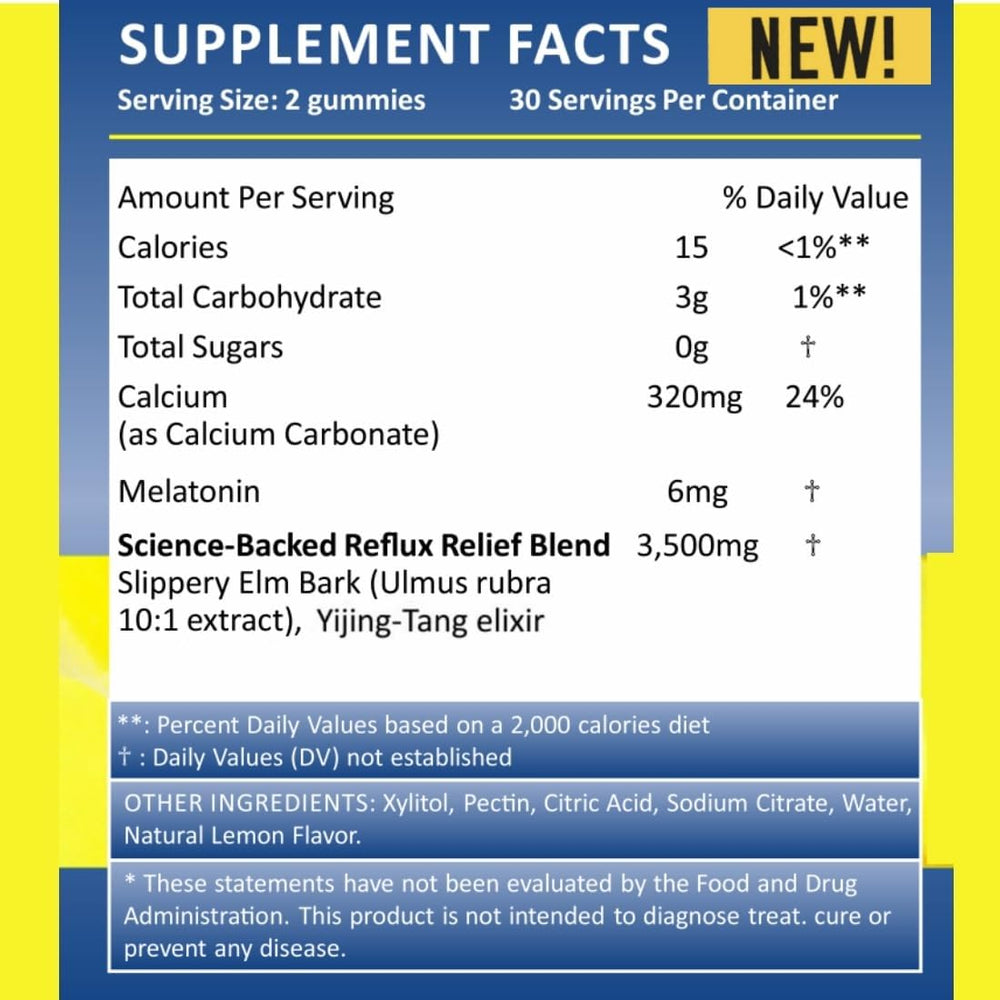 HEMPWAY Reflux Raft gummies on a plate highlight lemon flavor and vegan sugar-free profile.