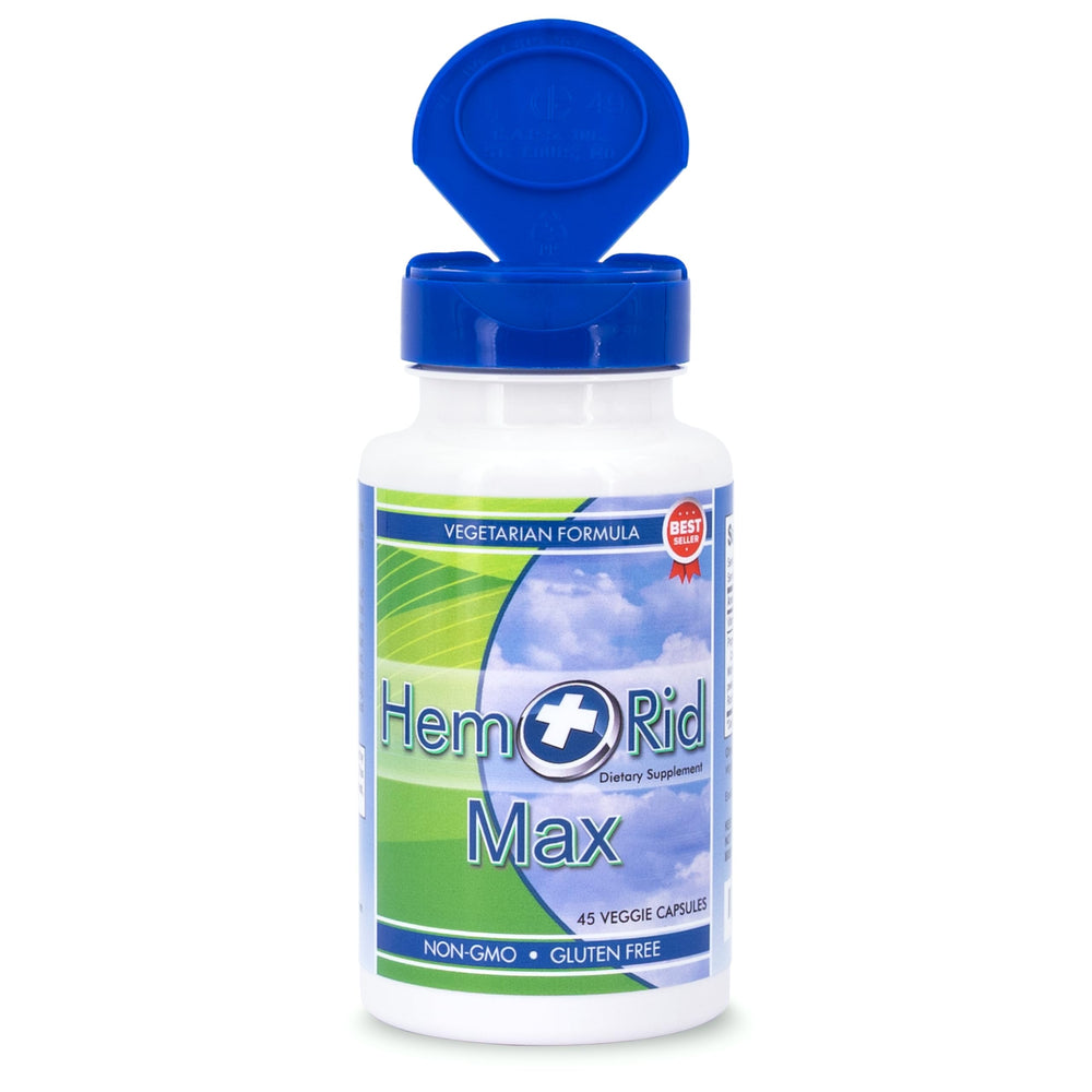 HemRid Max shown with treatment cream, suggesting a paired relief routine.
