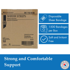 Henry Schein non-stick absorbent pad prevents sticking for gentle removal.