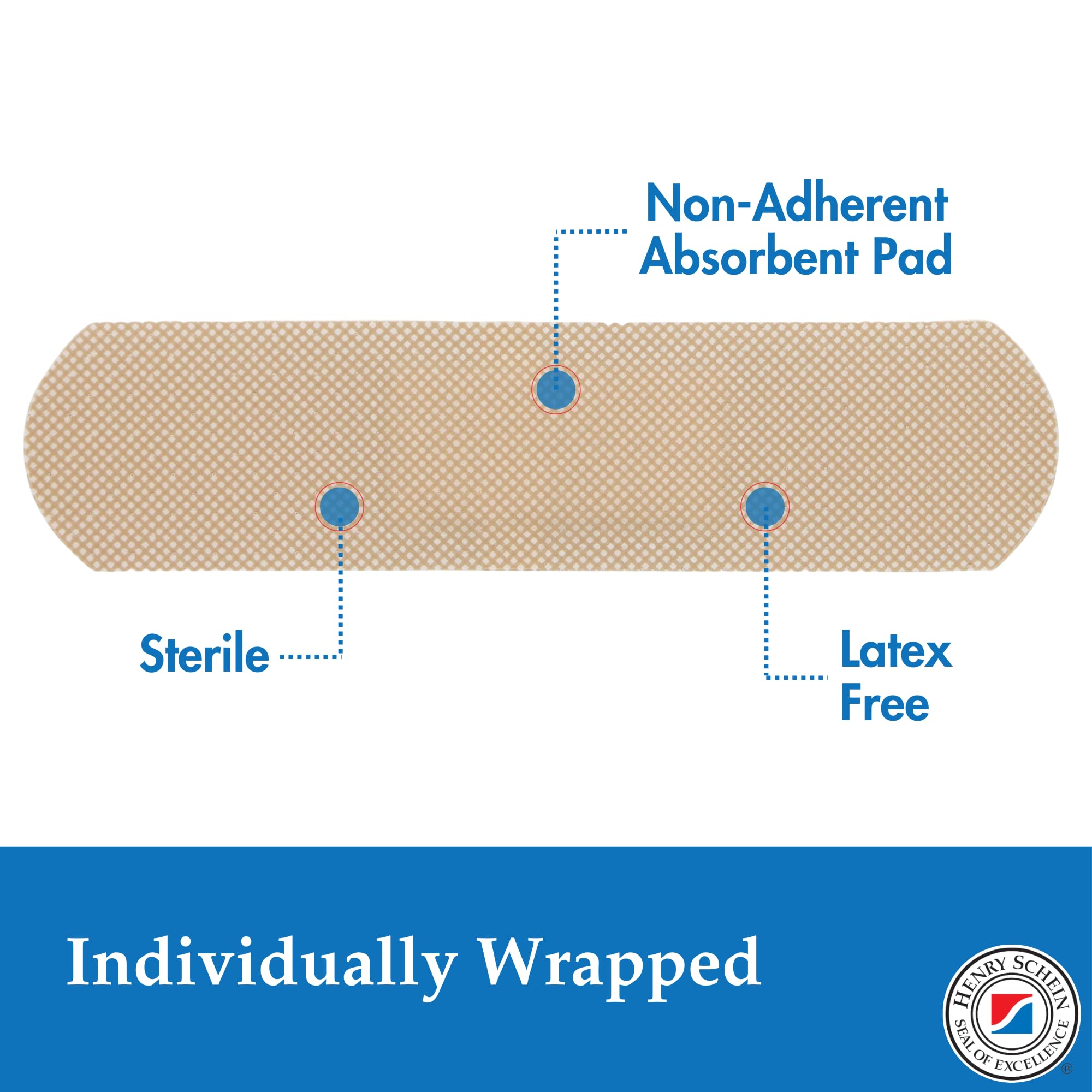 Henry Schein sheer bandages provide a waterproof barrier while remaining breathable.