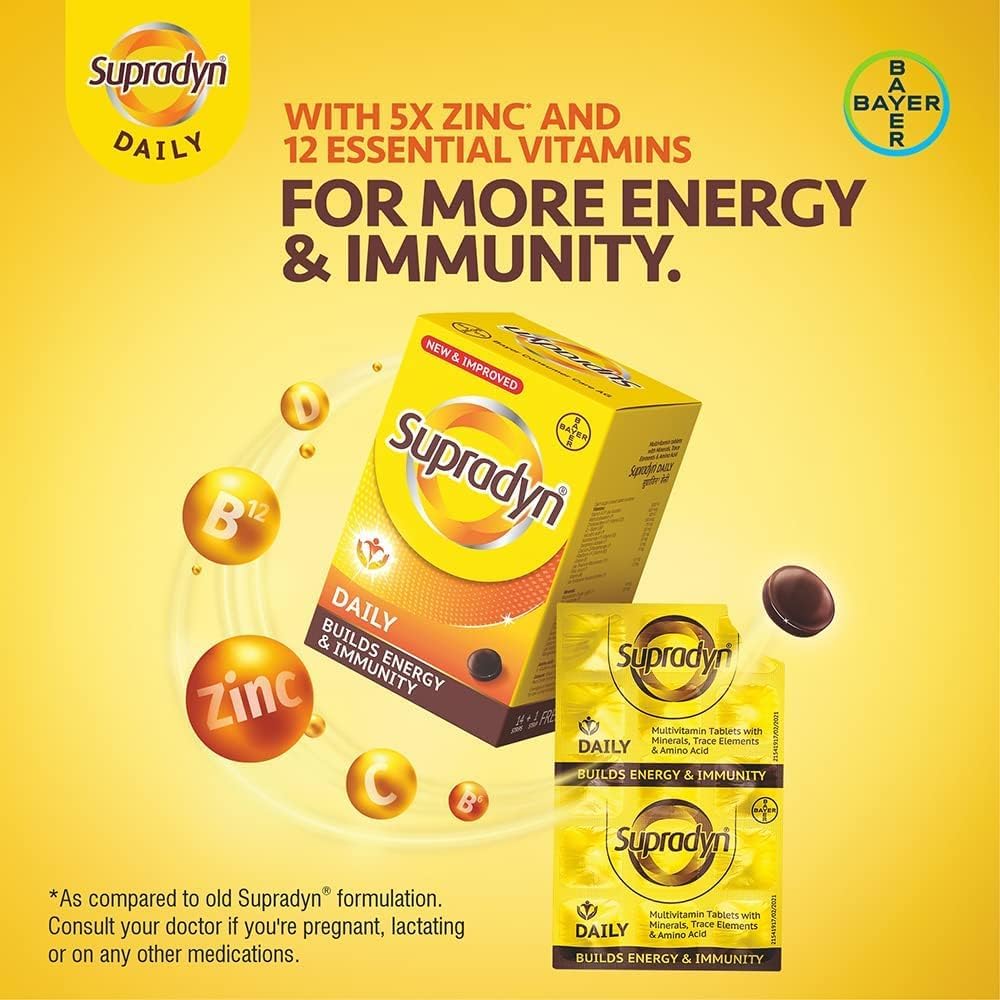 The HENU Supradyn brand logo on the bottle label.